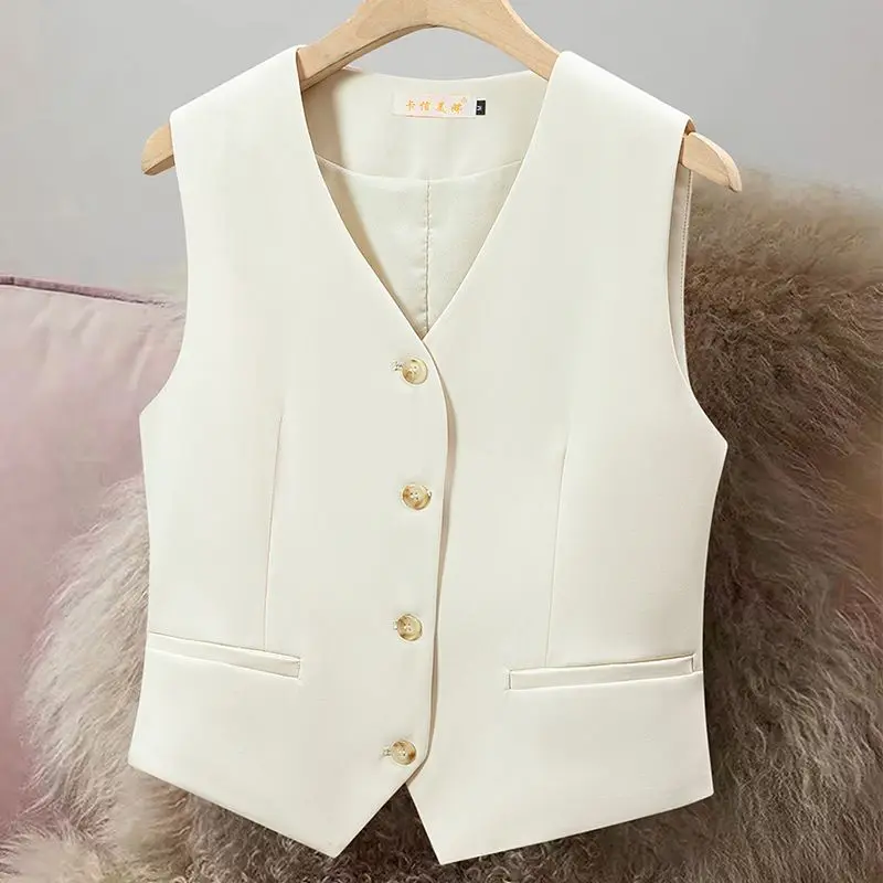 New suit vest for women in spring and autumn, new slim fit outerwear for women, black short women's vest,
New suit vest for women in spring and autumn, new slim fit outerwear for women, black short women's vest,