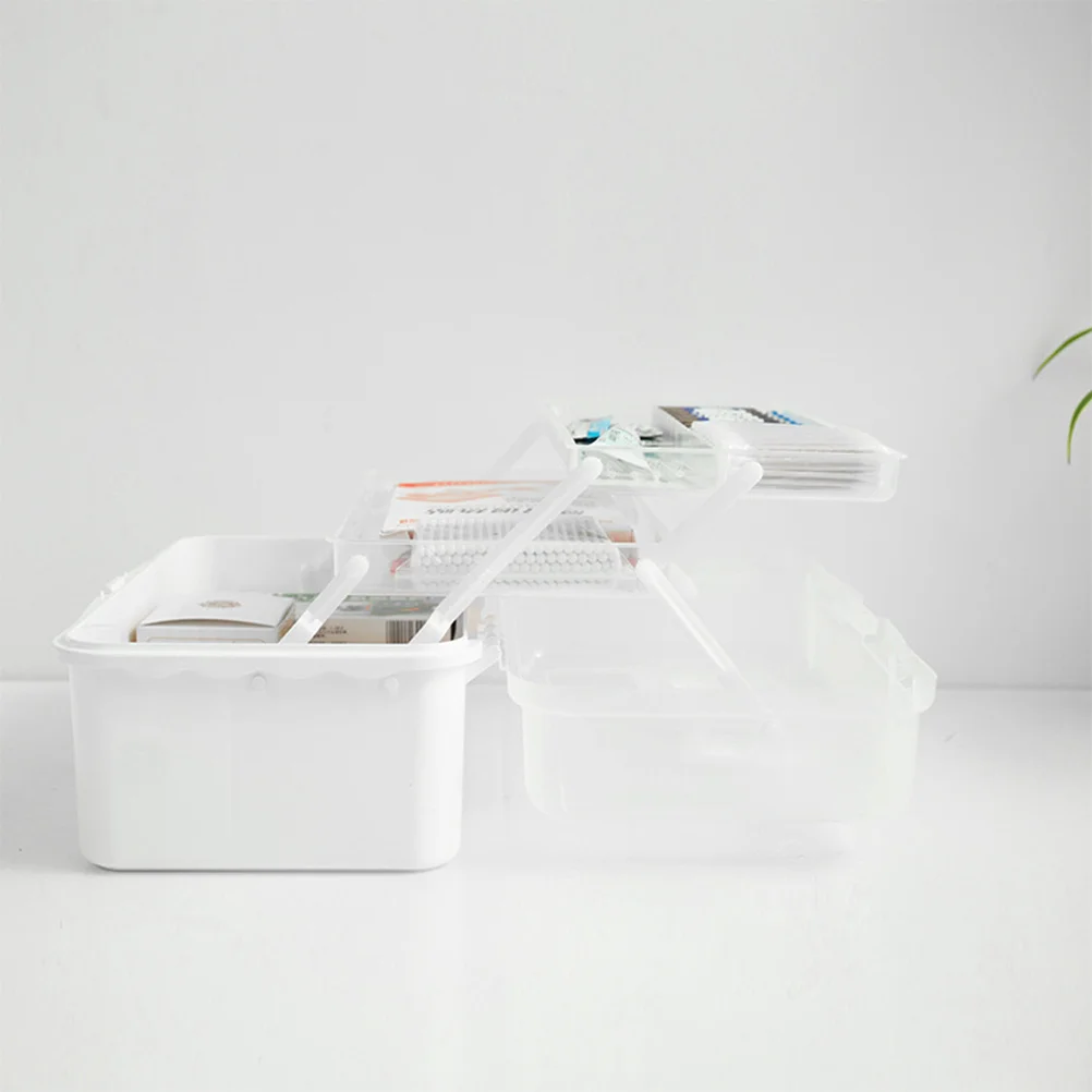 Multifunctional Medicine Chest Transparent Cover Lock Design 180 Degree Rotation Holder 3 Layer Large Capacity Size L
Multifunctional Medicine Chest Transparent Cover Lock Design 180 Degree Rotation Holder 3 Layer Large Capacity Size L