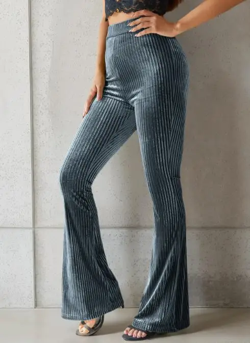Women's Casual Striped Ripple Flare Pants Daily Clothing Autumn New Fashion Hot Girl Slim-Fitting Sports Trousers for Women
Women's Casual Striped Ripple Flare Pants Daily Clothing Autumn New Fashion Hot Girl Slim-Fitting Sports Trousers for Women
