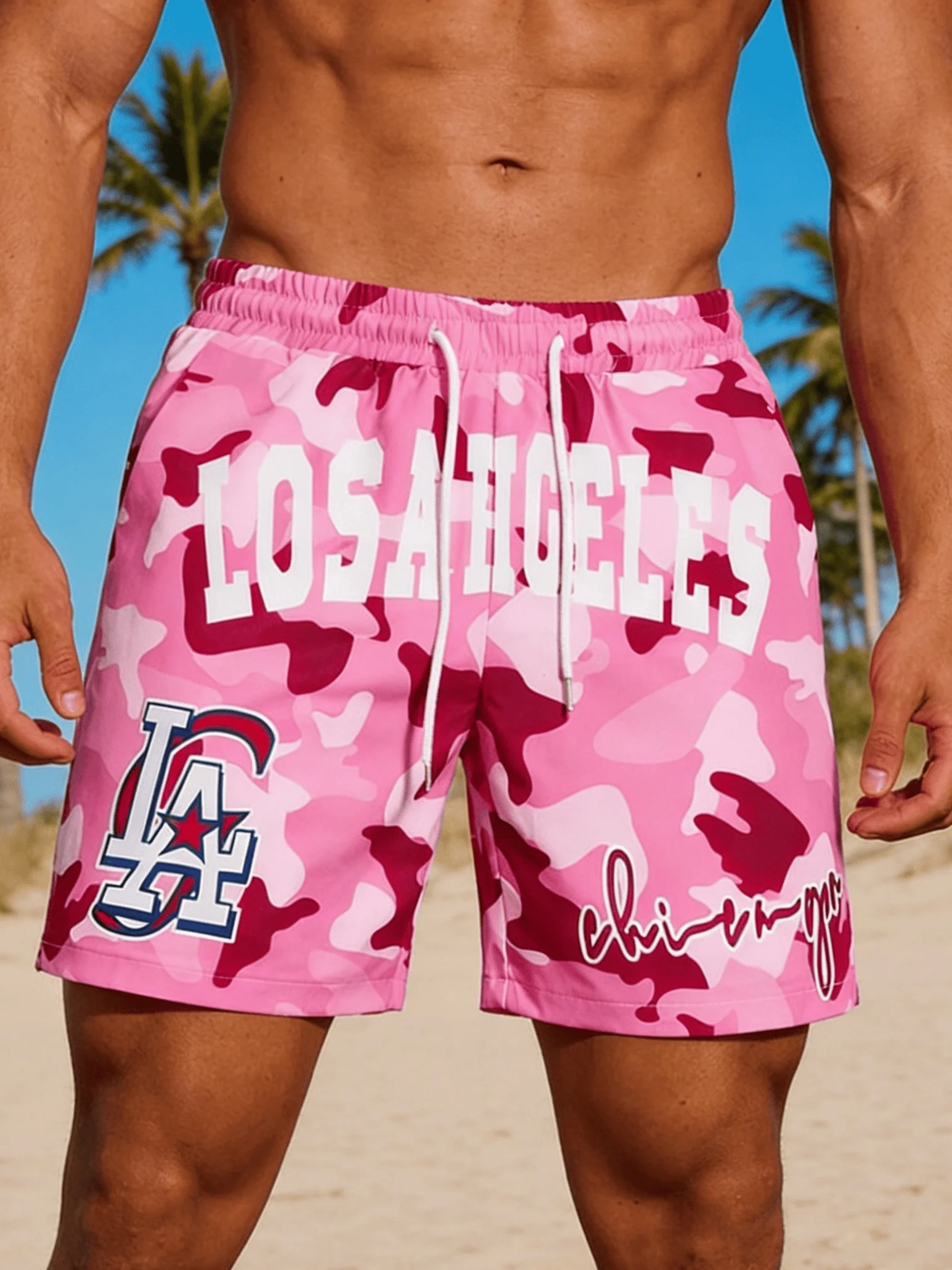 Men's athletic shorts with drawstring elastic waistband, perfect for beach vacations and running.
Men's athletic shorts with drawstring elastic waistband, perfect for beach vacations and running.