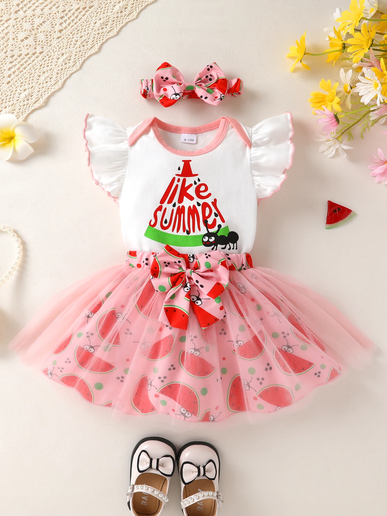 Baby Girls Summer Cute Flutter Sleeve Letter Print Romper with Big Bow Mesh Tutu Skirt
Baby Girls Summer Cute Flutter Sleeve Letter Print Romper with Big Bow Mesh Tutu Skirt