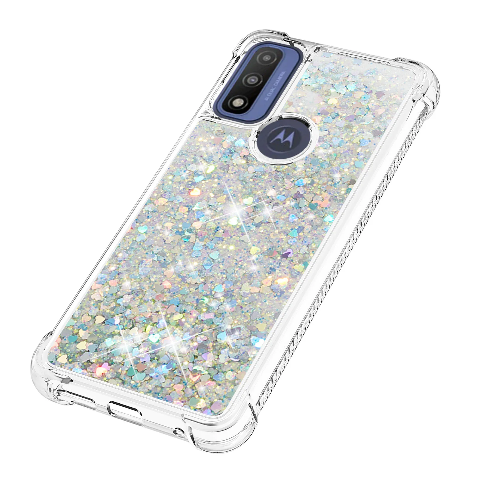Liquid Glitter Quicksand Phone Case for Moto G Pure 4 Corners Shockproof Anti-Yellow Clear TPU Cover with Sparkle Sand
Liquid Glitter Quicksand Phone Case for Moto G Pure 4 Corners Shockproof Anti-Yellow Clear TPU Cover with Sparkle Sand