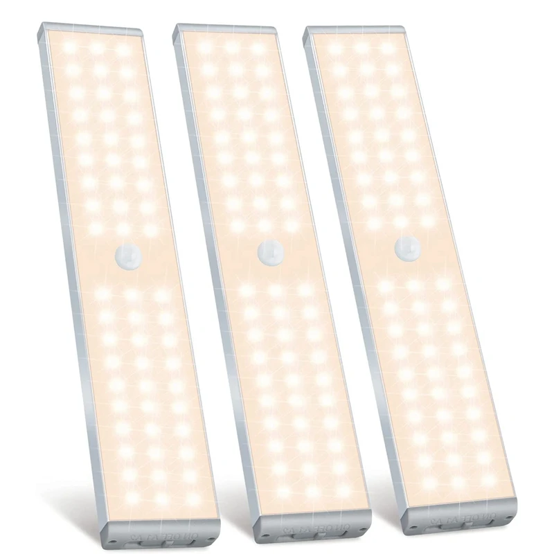 LED Closet Light,60 LED Rechargeable Motion Sensor Closet Light Under Cabinet Light,For Wardrobe, Stairs, Bedroom,3 Pack
LED Closet Light,60 LED Rechargeable Motion Sensor Closet Light Under Cabinet Light,For Wardrobe, Stairs, Bedroom,3 Pack