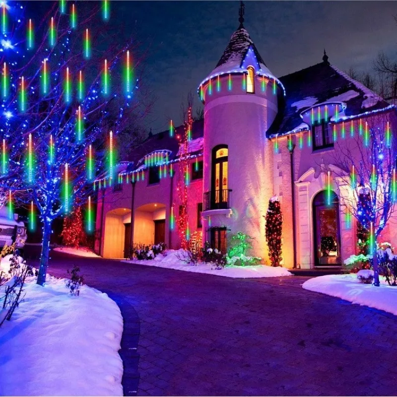 US Plug Meteor Shower String Lights 8 Tubes LED Street Light for Christmas Street Tree Outdoor Indoor Garden Eave Decoration
US Plug Meteor Shower String Lights 8 Tubes LED Street Light for Christmas Street Tree Outdoor Indoor Garden Eave Decoration