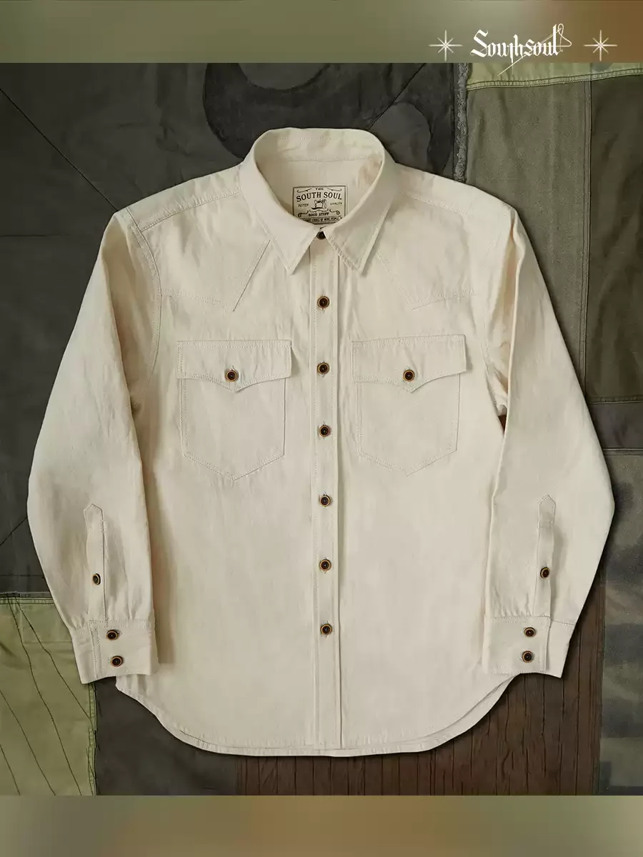 American retro blockbuster cotton seed shell 0 silicone oil 0 bleached western shirt dyeable cargo jacket fine canvas
American retro blockbuster cotton seed shell 0 silicone oil 0 bleached western shirt dyeable cargo jacket fine canvas