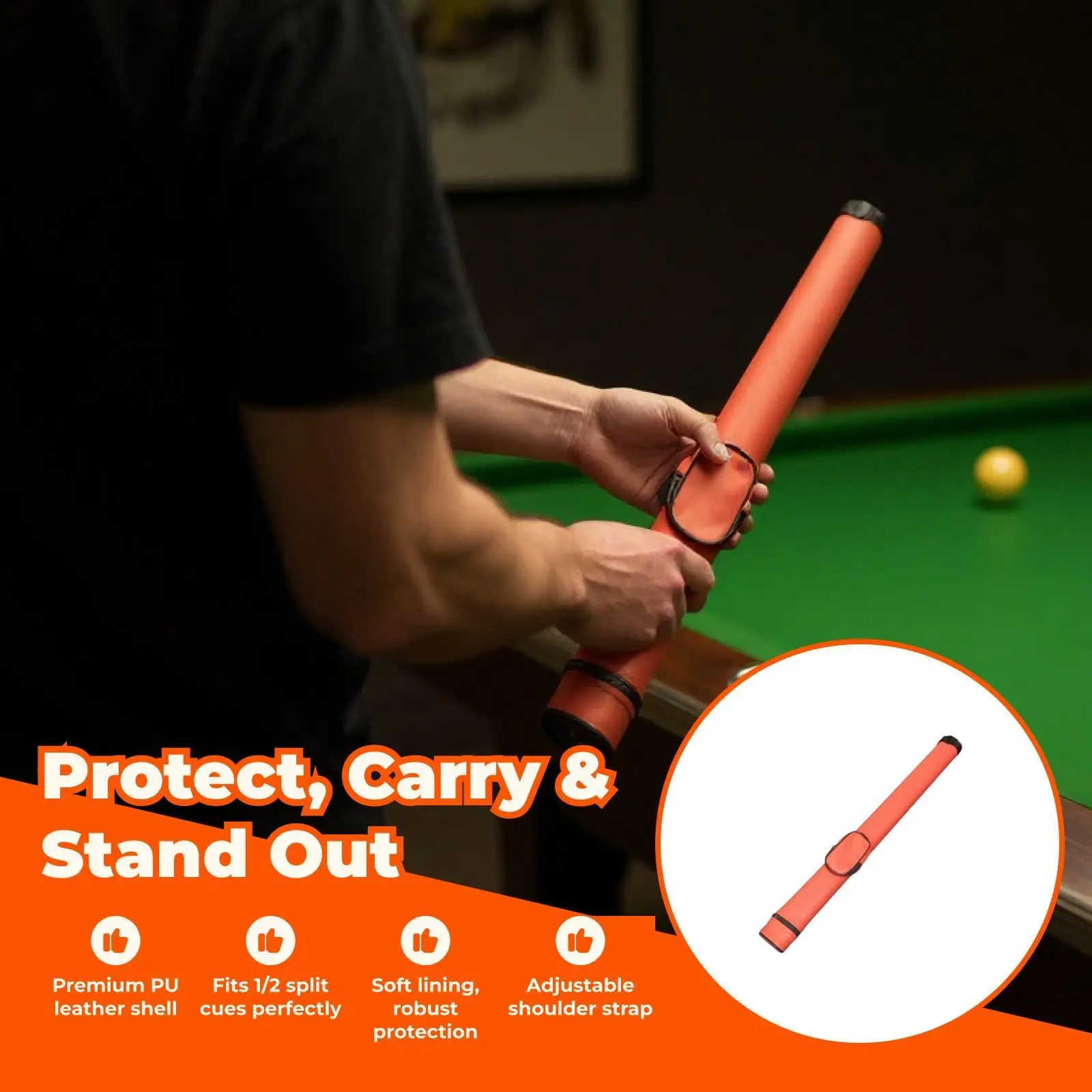 Billiards Pool Cue Case Pouch Holder Lightweight Billiard Rod Durable Scratch
Billiards Pool Cue Case Pouch Holder Lightweight Billiard Rod Durable Scratch
