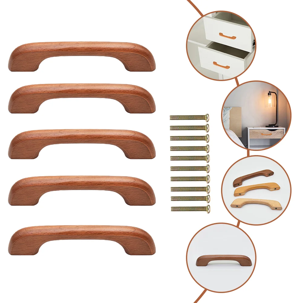 5pcs Wood Cabinet Handle Coffee Brown Drawer Pulls Strong Smooth Simple Furniture Hardware Wardrobe Closet Door
5pcs Wood Cabinet Handle Coffee Brown Drawer Pulls Strong Smooth Simple Furniture Hardware Wardrobe Closet Door