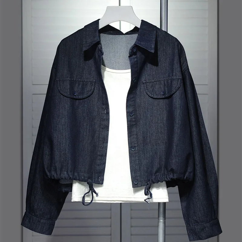 Design Sense Drawstring Slack Casual Denim Shirt Top for Women 2026 New Loose Short Shirt Jacket Spring Autumn Denim Coat
Design Sense Drawstring Slack Casual Denim Shirt Top for Women 2026 New Loose Short Shirt Jacket Spring Autumn Denim Coat