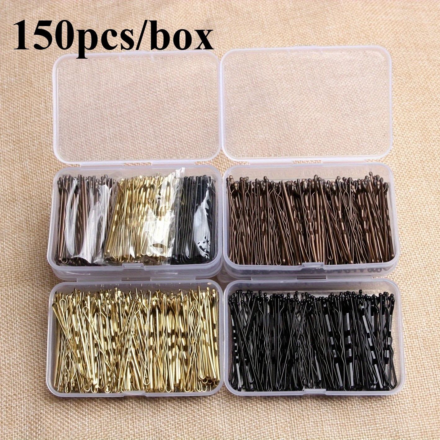150pcs of Bulk Hairpins in a Simple Style, Solid Color Metal Hair Clips for Women, Side Clips for Bangs.
150pcs of Bulk Hairpins in a Simple Style, Solid Color Metal Hair Clips for Women, Side Clips for Bangs.