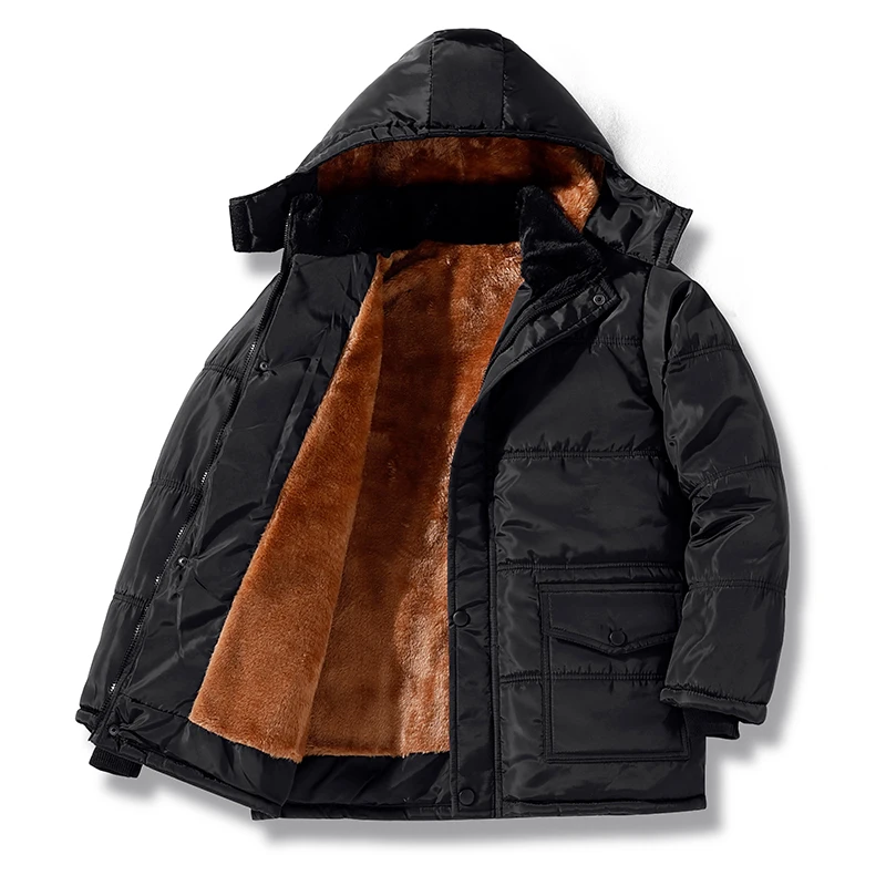 Male Warm Cotton Hoodie Coats Oversize Windbreaker Loose Plush Parkas Parkas Men Thicken Waterproof Plus Size Winter Jackets
Male Warm Cotton Hoodie Coats Oversize Windbreaker Loose Plush Parkas Parkas Men Thicken Waterproof Plus Size Winter Jackets