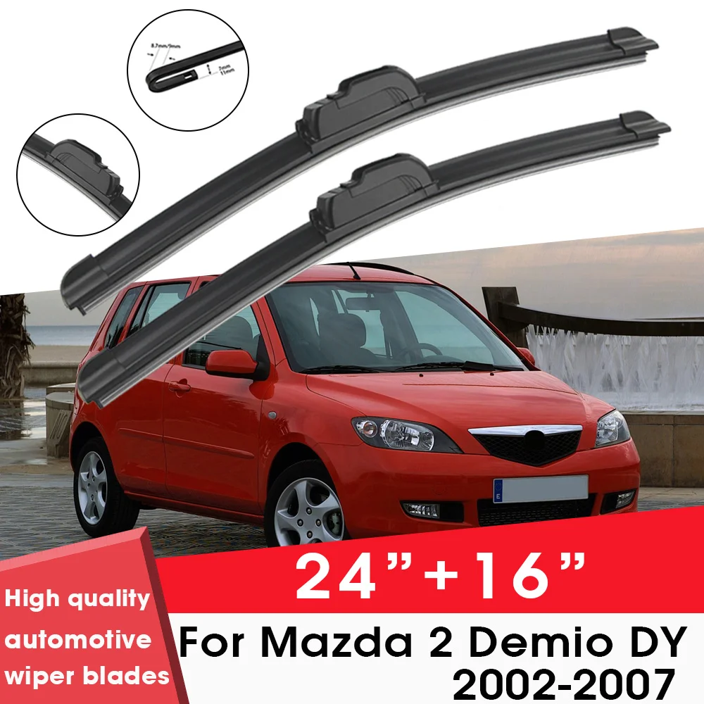 Car Wiper Blade Blades For Mazda 2 Demio DY 2002-2007 24"+16" Windshield Windscreen Clean Rubber Silicon Cars Wipers Accessories
Car Wiper Blade Blades For Mazda 2 Demio DY 2002-2007 24"+16" Windshield Windscreen Clean Rubber Silicon Cars Wipers Accessories