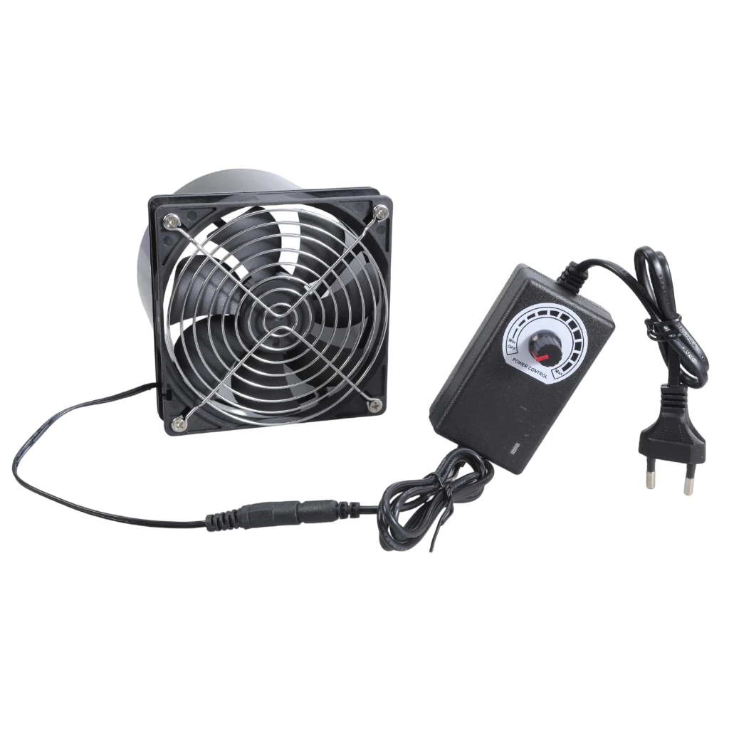 12cm DC12V Variable Speed Exhaust Fan 3000RPM with Protective Net and Control for Home Ventilation and Cooling Solution 
12cm DC12V Variable Speed Exhaust Fan 3000RPM with Protective Net and Control for Home Ventilation and Cooling Solution