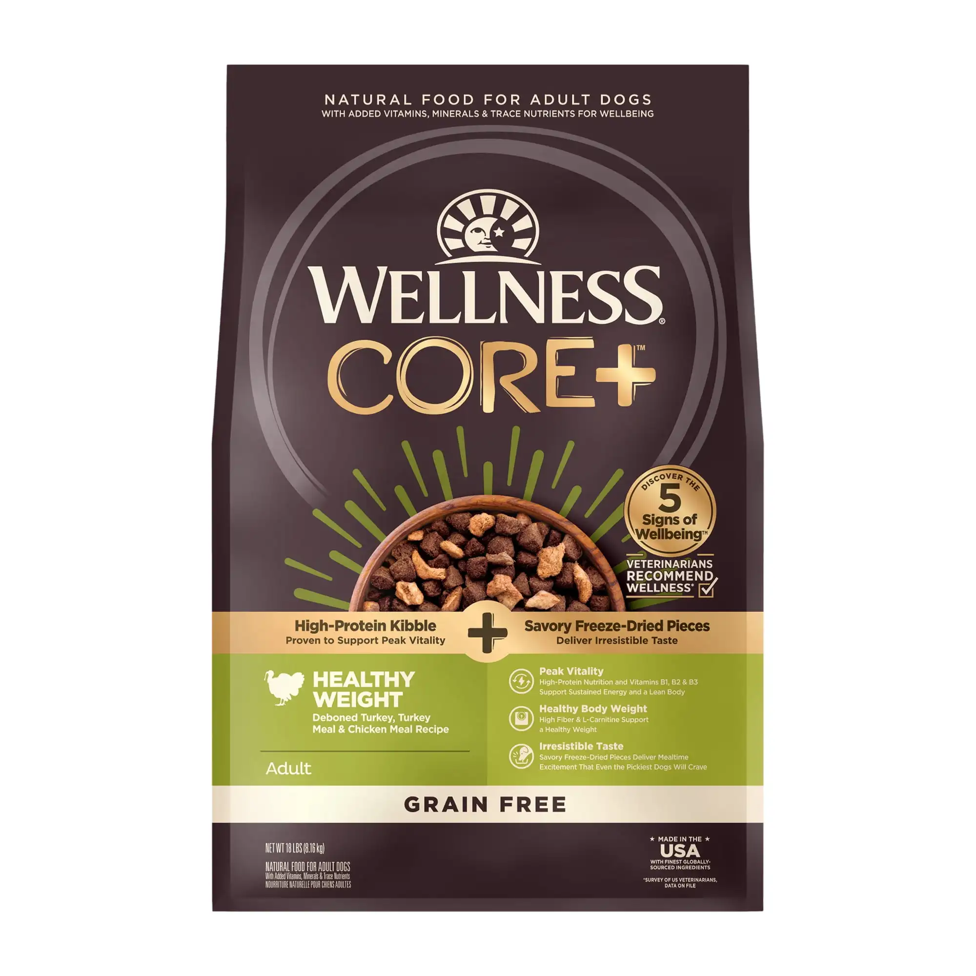 Сухой корм для собак Wellness Core + беззерновая, рецепт здорового веса с замороженной сушеной индейкой, сумка 18,
Сухой корм для собак Wellness Core + беззерновая, рецепт здорового веса с замороженной сушеной индейкой, сумка 18,