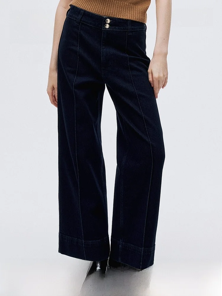 High Waist Wide Leg Jeans Women's Fashion Ankle-Length Casual Cotton Denim High Waist Slim Fit Stretchy H&M 1302277
High Waist Wide Leg Jeans Women's Fashion Ankle-Length Casual Cotton Denim High Waist Slim Fit Stretchy H&M 1302277