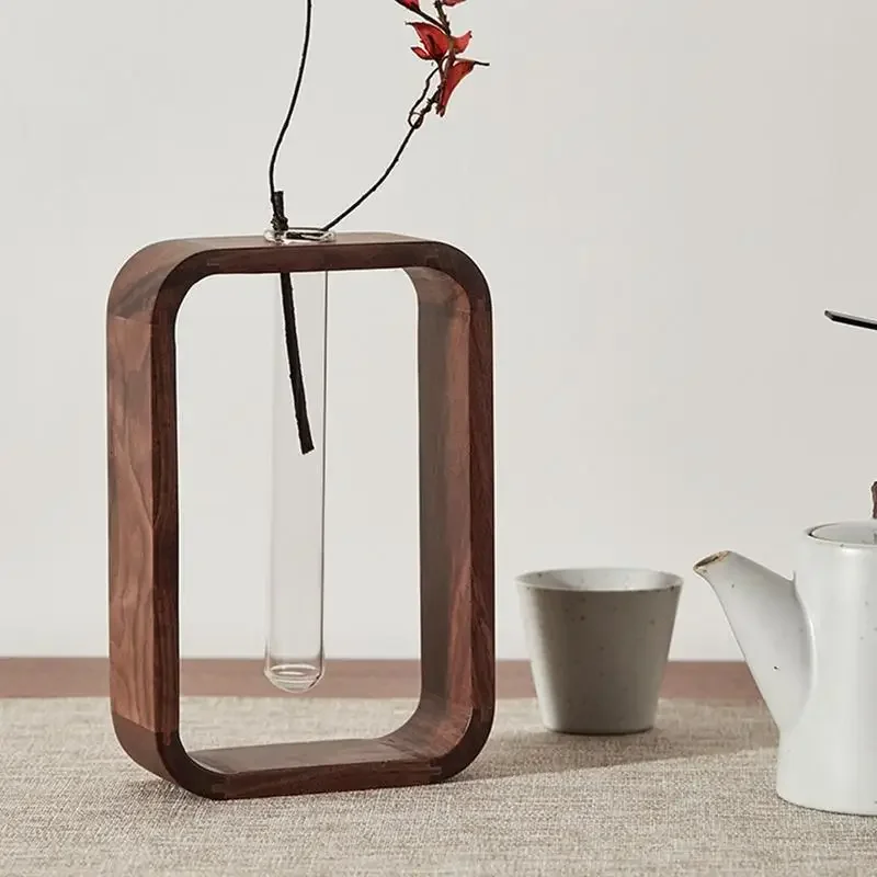 Wooden Hydroponic Vases Transparent Glass Test Tube Flower Vase Pot Wooden Frame Glass Vase Tabletop Plants Home Office Decor
Wooden Hydroponic Vases Transparent Glass Test Tube Flower Vase Pot Wooden Frame Glass Vase Tabletop Plants Home Office Decor