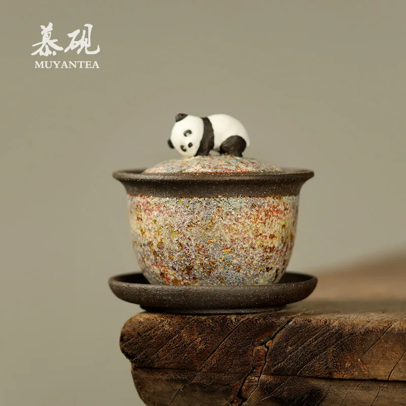Muyanyanmine Panda Gaiwan Cup, Gaoyue Handmade Set, Three-Talents Gaiwan, Single High-Grade Non-Scalding Tea Bowl
Muyanyanmine Panda Gaiwan Cup, Gaoyue Handmade Set, Three-Talents Gaiwan, Single High-Grade Non-Scalding Tea Bowl