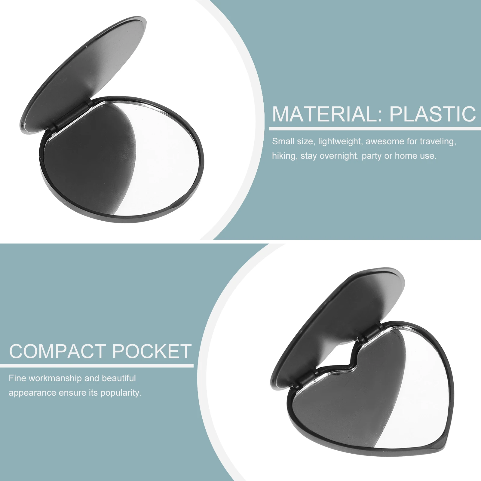 20pcs Heart Shape Foldable Mirror Pocket Makeup Compact Travel Hand Mirror Portable Tool Mini Round Mirror for Women
20pcs Heart Shape Foldable Mirror Pocket Makeup Compact Travel Hand Mirror Portable Tool Mini Round Mirror for Women