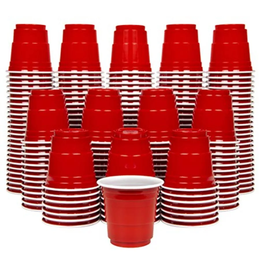 200 Pack 2 oz Plastic Shot Cups - Mini 2oz Party Cups, Red
200 Pack 2 oz Plastic Shot Cups - Mini 2oz Party Cups, Red