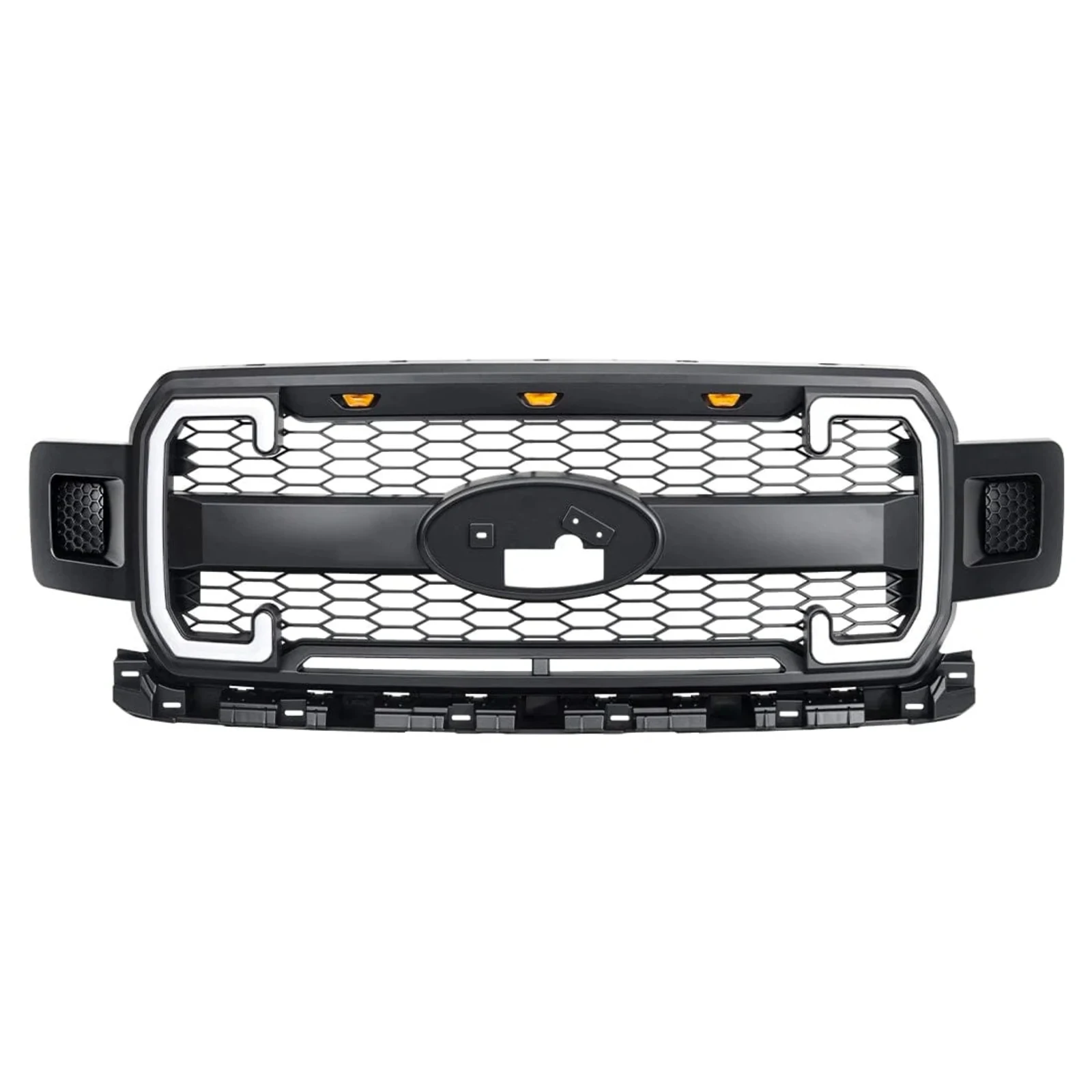 FOR 2018-2020 Ford F-150 Raptor-style mesh grille (daytime running lights, turn signals, and emblem bracket) OE JL3Z-8200-RA
FOR 2018-2020 Ford F-150 Raptor-style mesh grille (daytime running lights, turn signals, and emblem bracket) OE JL3Z-8200-RA