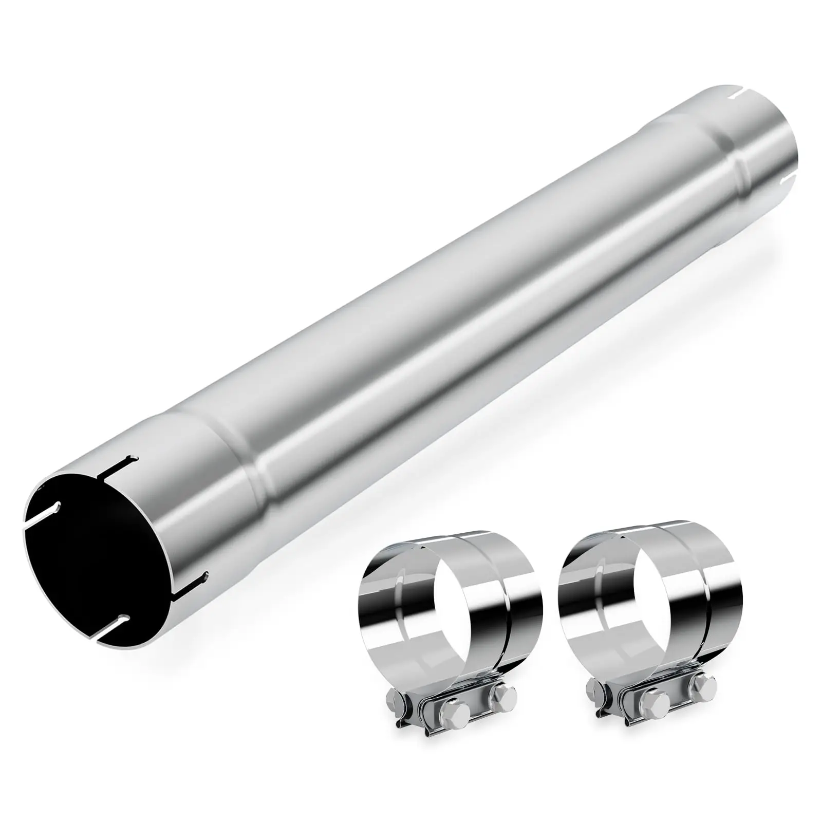 4 Inch Stainless Steel Straight Exhaust Pipe 30 Inch With 2 Lap Joint Band Clamps
4 Inch Stainless Steel Straight Exhaust Pipe 30 Inch With 2 Lap Joint Band Clamps