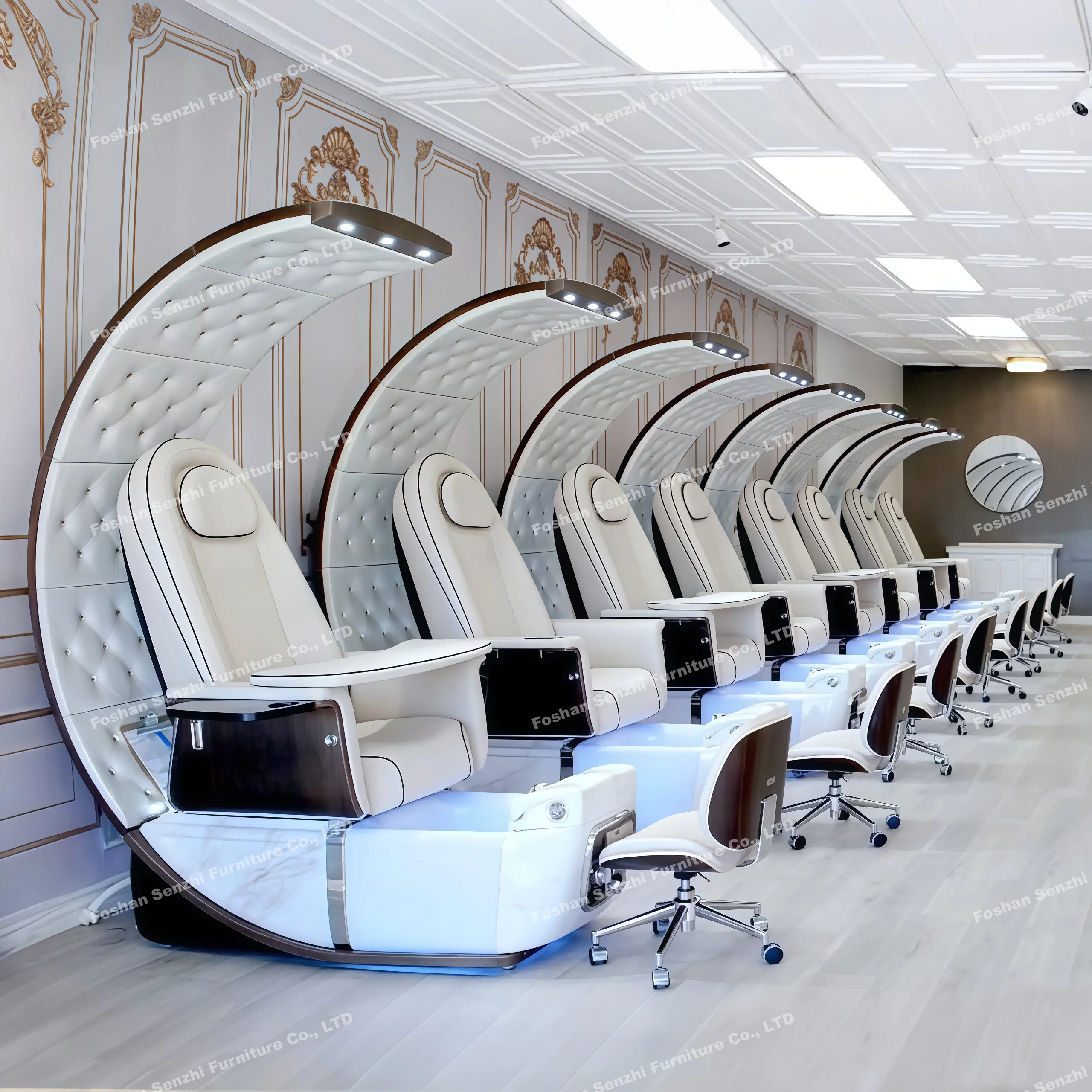 Роскошный маникюрный центр, педикюрное кресло, посылка Silla Pedicure Masaje, маникюрное кресло для маникюрного салона
Роскошный маникюрный центр, педикюрное кресло, посылка Silla Pedicure Masaje, маникюрное кресло для маникюрного салона