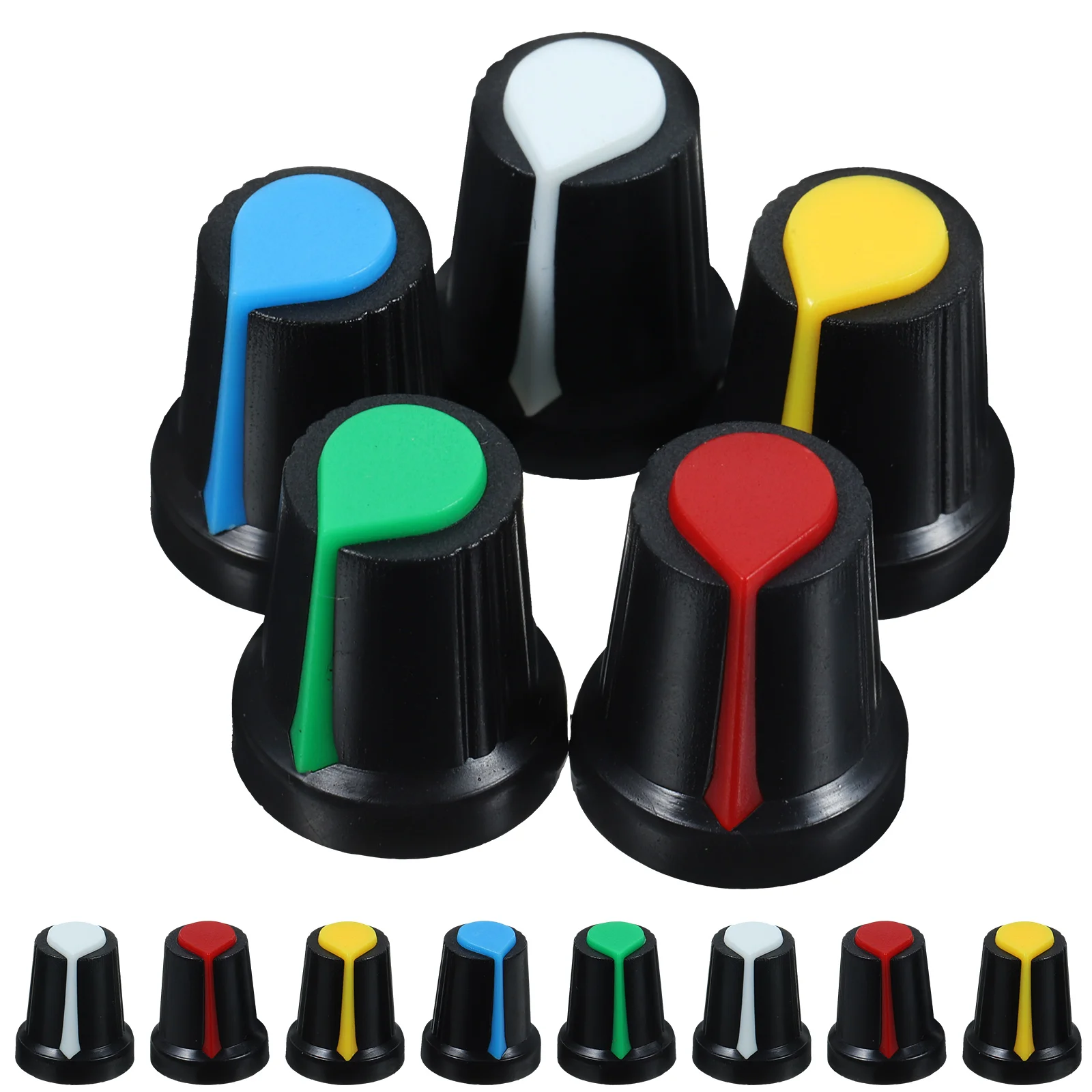 50 Pcs Potentiometer Knob Amp for Electric Guitar Cap Bass Volume Control Plastic Knobs Caps
50 Pcs Potentiometer Knob Amp for Electric Guitar Cap Bass Volume Control Plastic Knobs Caps