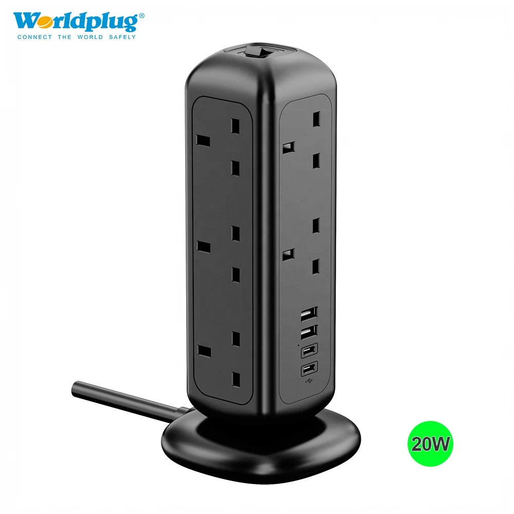 PD 20W Fast Charging 11 Way Outlets Extension Cube Socket Multi Plug UK Power Strip Tower with 2M Charging Cable
PD 20W Fast Charging 11 Way Outlets Extension Cube Socket Multi Plug UK Power Strip Tower with 2M Charging Cable