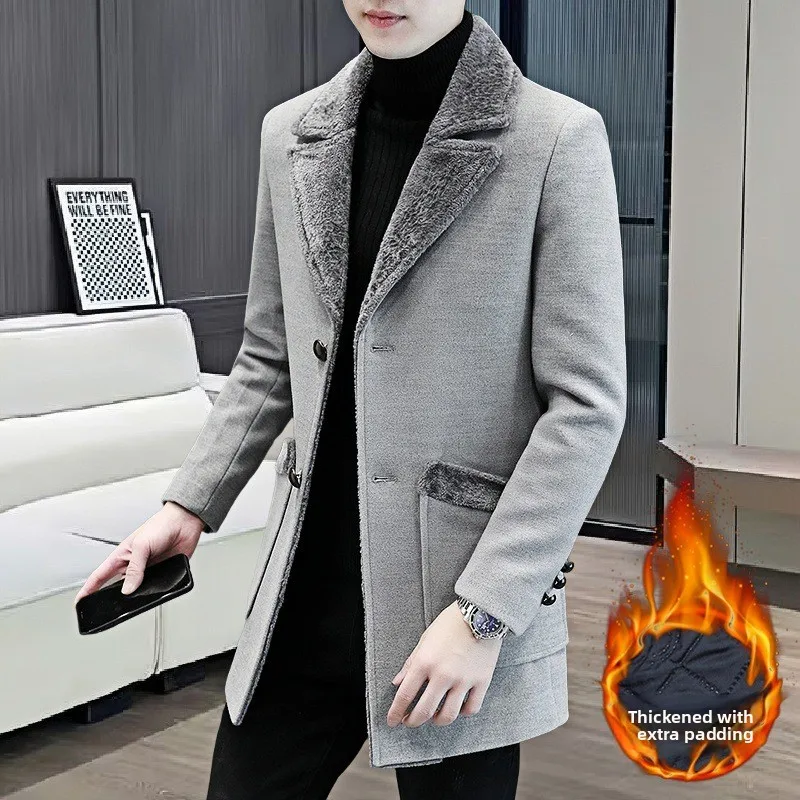 Высококачественное повседневное твидовое пальто с меховым воротником, средней длины, в стиле пэчворк, мужское, модное, специальная модель, свободный крой, длинный рукав, цветное
Высококачественное повседневное твидовое пальто с меховым воротником, средней длины, в стиле пэчворк, мужское, модное, специальная модель, свободный крой, длинный рукав, цветное