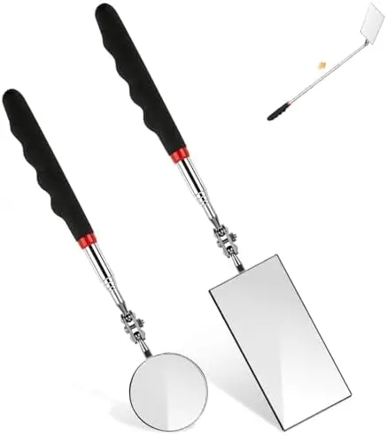 2-Piece Telescoping Inspection Mirror with 360° Swivel – Extendable Mechanic Mirror Tool for Auto, Home & Contractors
2-Piece Telescoping Inspection Mirror with 360° Swivel – Extendable Mechanic Mirror Tool for Auto, Home & Contractors