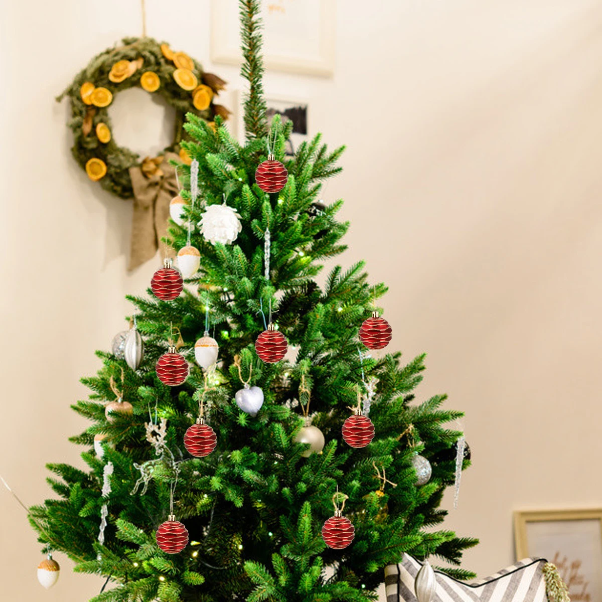 6Pcs Christmas Ball Decor Plastic Hanging Pendants for Tree Window Ceiling Yard Seasonal Decoration Christmas Ball Decor
6Pcs Christmas Ball Decor Plastic Hanging Pendants for Tree Window Ceiling Yard Seasonal Decoration Christmas Ball Decor