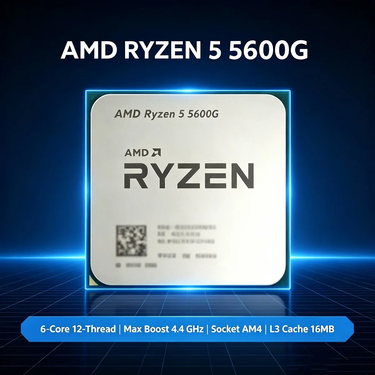 AMD Ryzen 5 5600G 6-Core 12-Thread Desktop Processor with Radeon Graphics 65W TDP 16MB L3 Cache Socket AM4
AMD Ryzen 5 5600G 6-Core 12-Thread Desktop Processor with Radeon Graphics 65W TDP 16MB L3 Cache Socket AM4