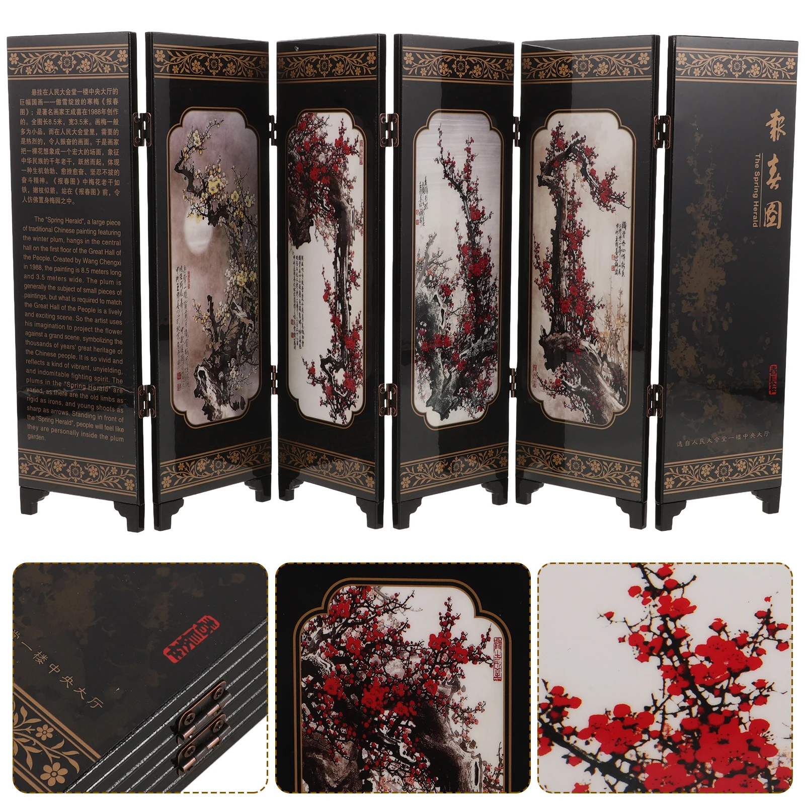 Exquisite Design Mini Folding Screen Decorative Art Panel Solid Wood Chinese Furniture Desktop Divider Ornament Home
Exquisite Design Mini Folding Screen Decorative Art Panel Solid Wood Chinese Furniture Desktop Divider Ornament Home