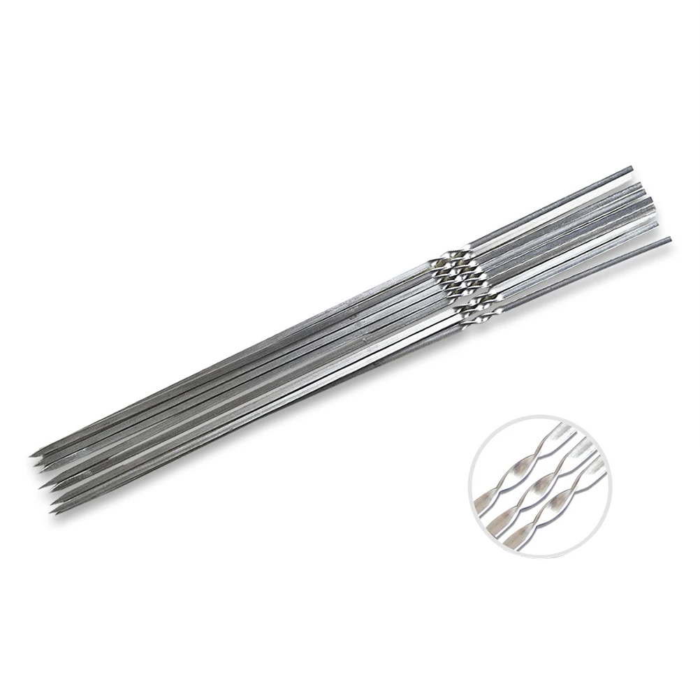 50Pcs 40CM Stainless Steel Barbecur Sticks Durable Widened Thickened Barbecue Skewers Reusable BBQ Skewers
50Pcs 40CM Stainless Steel Barbecur Sticks Durable Widened Thickened Barbecue Skewers Reusable BBQ Skewers