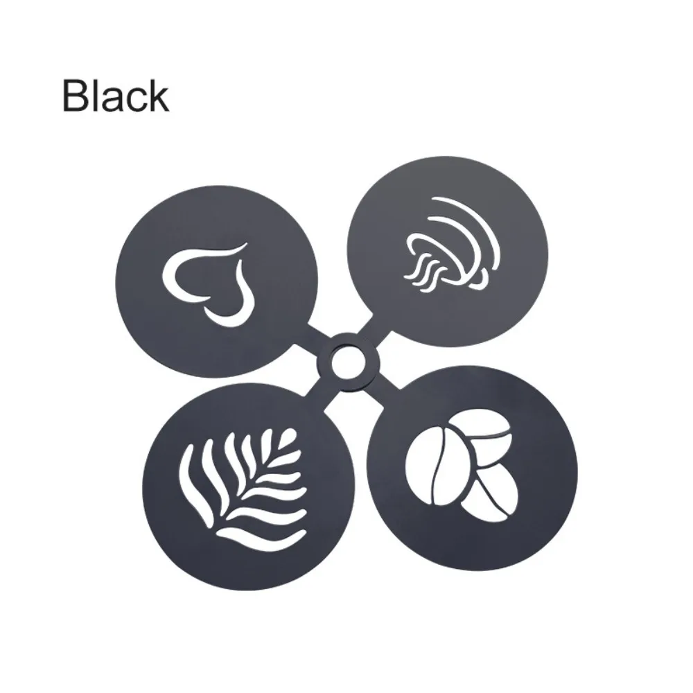 4pcs Stainless Steel Latte Coffee Stencil Reusable with Handle Coffee Latte Art Mold Gold/black Coffee Art Template Bakery 
4pcs Stainless Steel Latte Coffee Stencil Reusable with Handle Coffee Latte Art Mold Gold/black Coffee Art Template Bakery