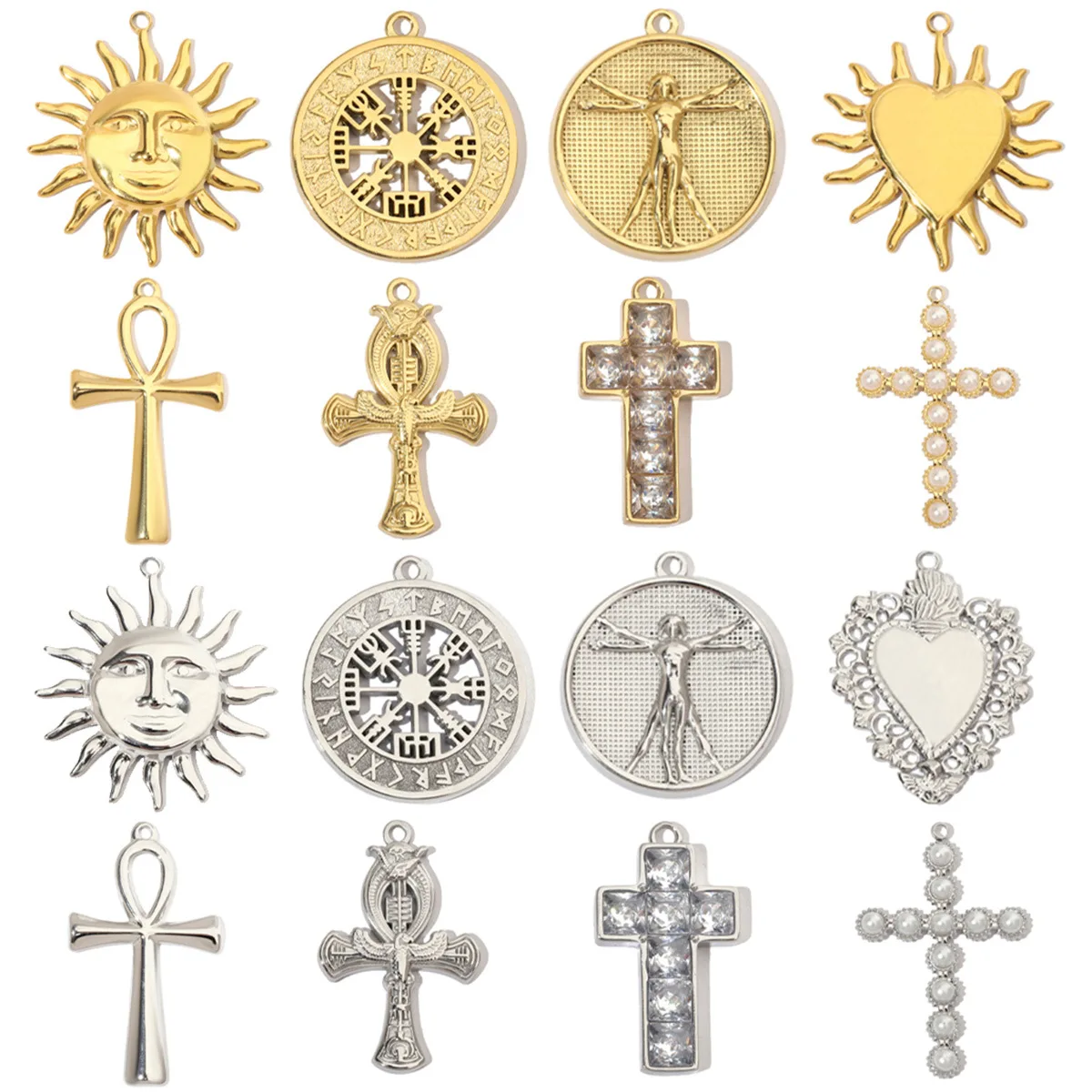 Gold Plated Stainless Steel Viking Cross Pendant DIY Handmade Jewelry Necklace Accessory
Gold Plated Stainless Steel Viking Cross Pendant DIY Handmade Jewelry Necklace Accessory
