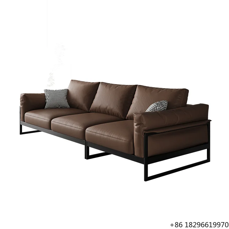 Nordic Minimalist Italian Leather Living Room Sofa Double Three Seat Straight Couch
Nordic Minimalist Italian Leather Living Room Sofa Double Three Seat Straight Couch