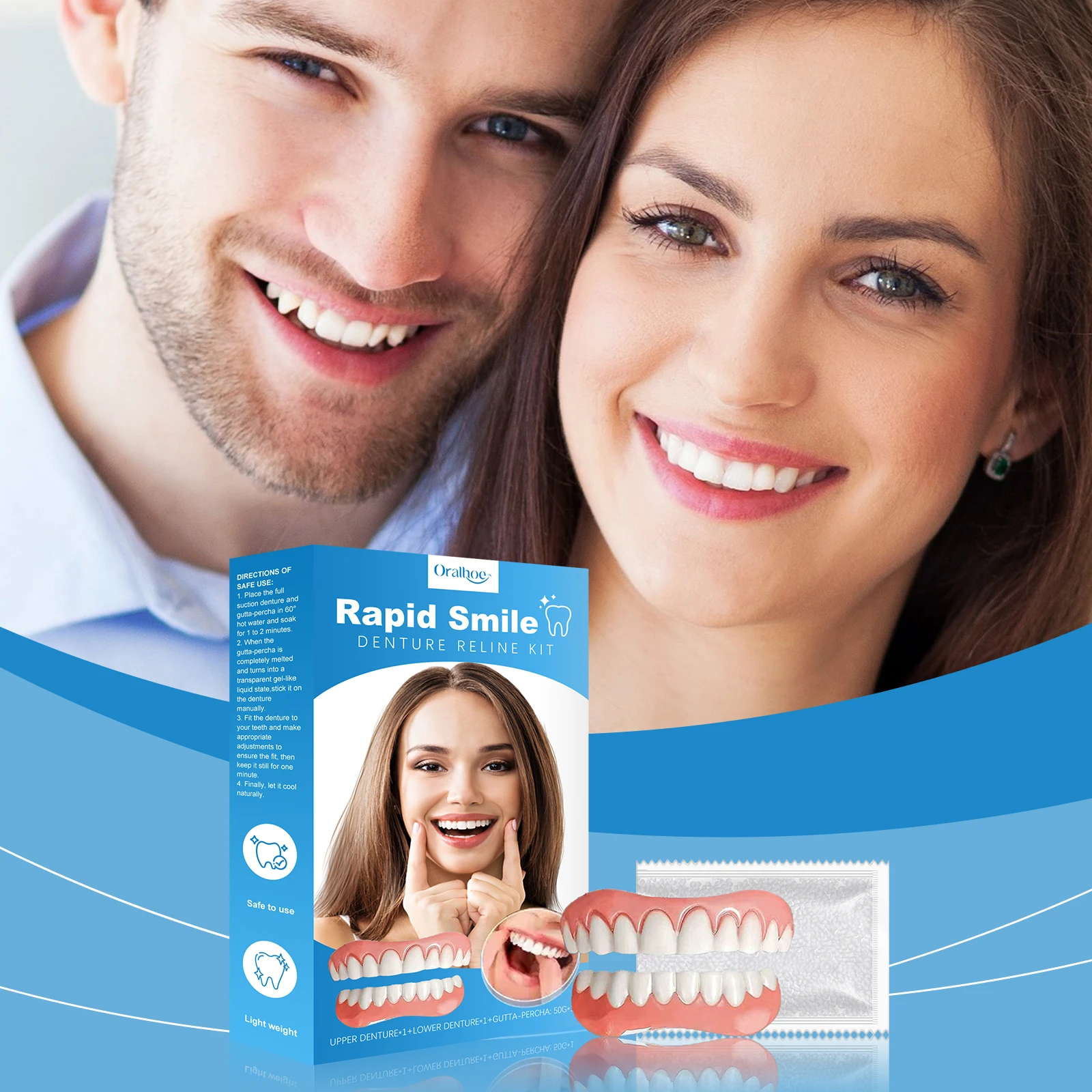 Набор для косметической реставрации зубов - Стоматологический набор для улучшения внешнего вида улыбки с комфортными материалами для зубных протезов
Набор для косметической реставрации зубов - Стоматологический набор для улучшения внешнего вида улыбки с комфортными материалами для зубных протезов