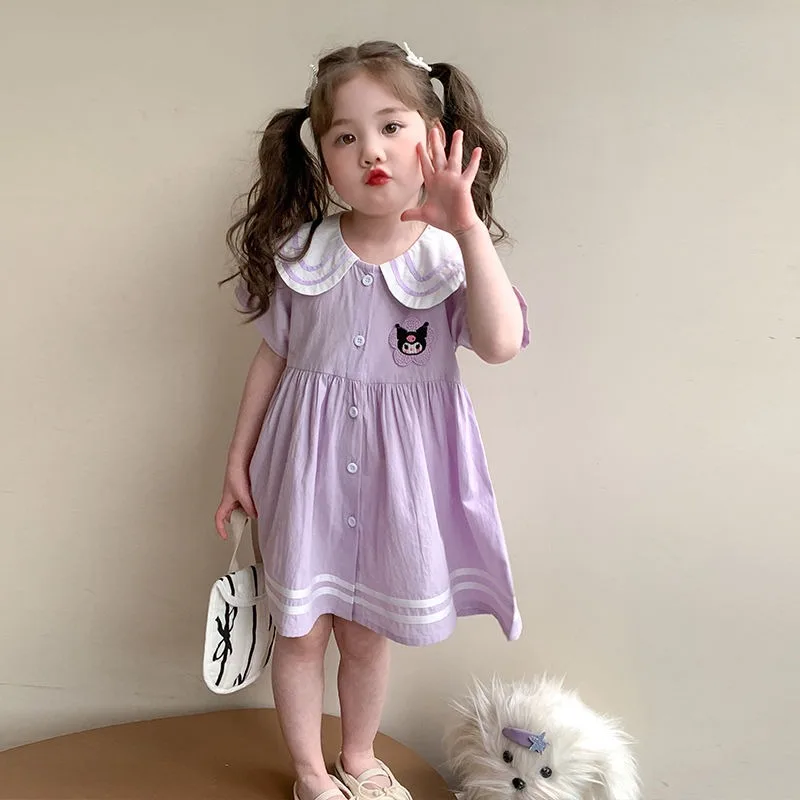 Summer Kuromi My Melody Anime Kawaii Sanrio Short Sleeve Shirt Dress for Girls 2025 New Cute Children Collar Princess Skirt Toys
Summer Kuromi My Melody Anime Kawaii Sanrio Short Sleeve Shirt Dress for Girls 2025 New Cute Children Collar Princess Skirt Toys