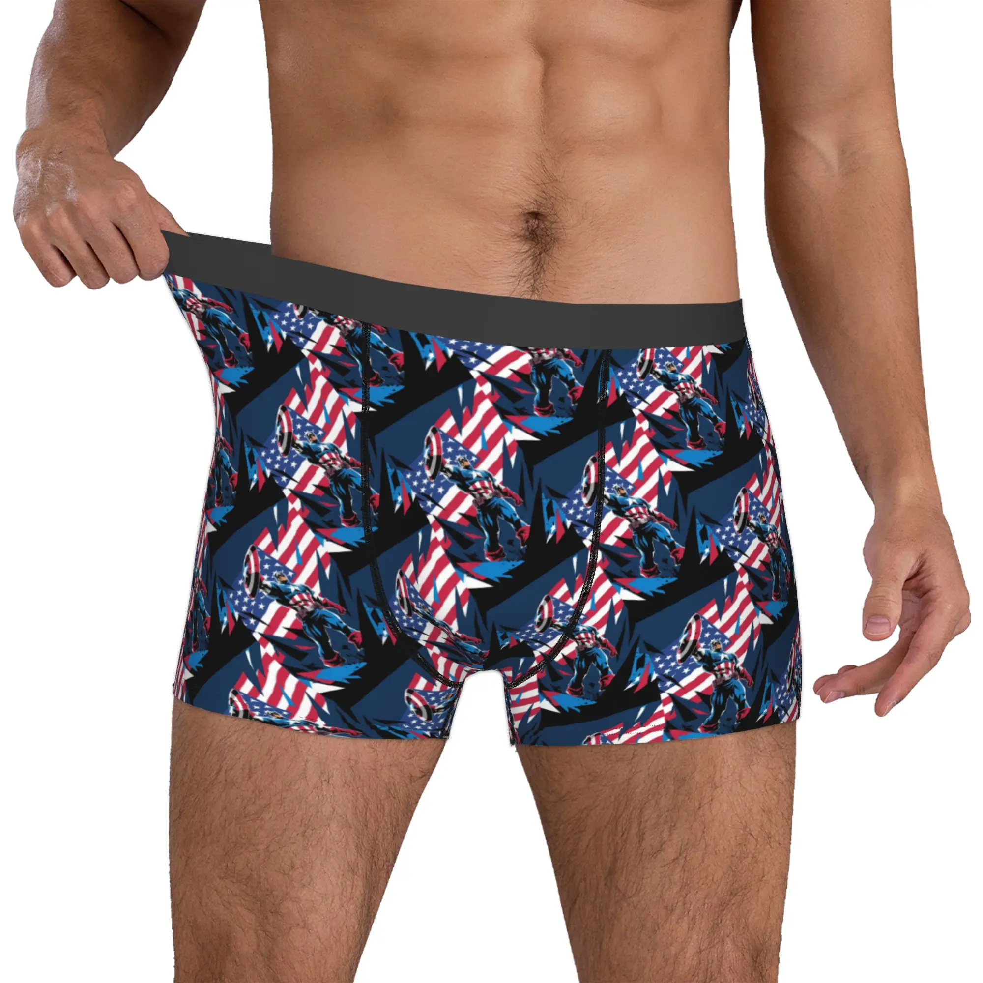 Custom Captain Anime America Underwear Men Breathable Boxer Briefs Shorts Panties Soft Underpants For Male
Custom Captain Anime America Underwear Men Breathable Boxer Briefs Shorts Panties Soft Underpants For Male