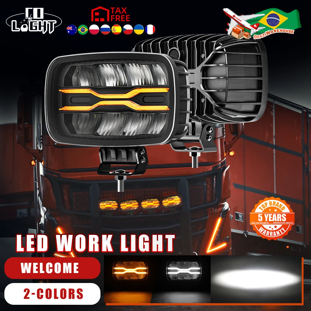 CO LIGHT Newest LED Driving Lights with White Amber DRL Halo LED Auxiliary Work Light for Auto Truck Offroad SUV Car 12V 24V
CO LIGHT Newest LED Driving Lights with White Amber DRL Halo LED Auxiliary Work Light for Auto Truck Offroad SUV Car 12V 24V