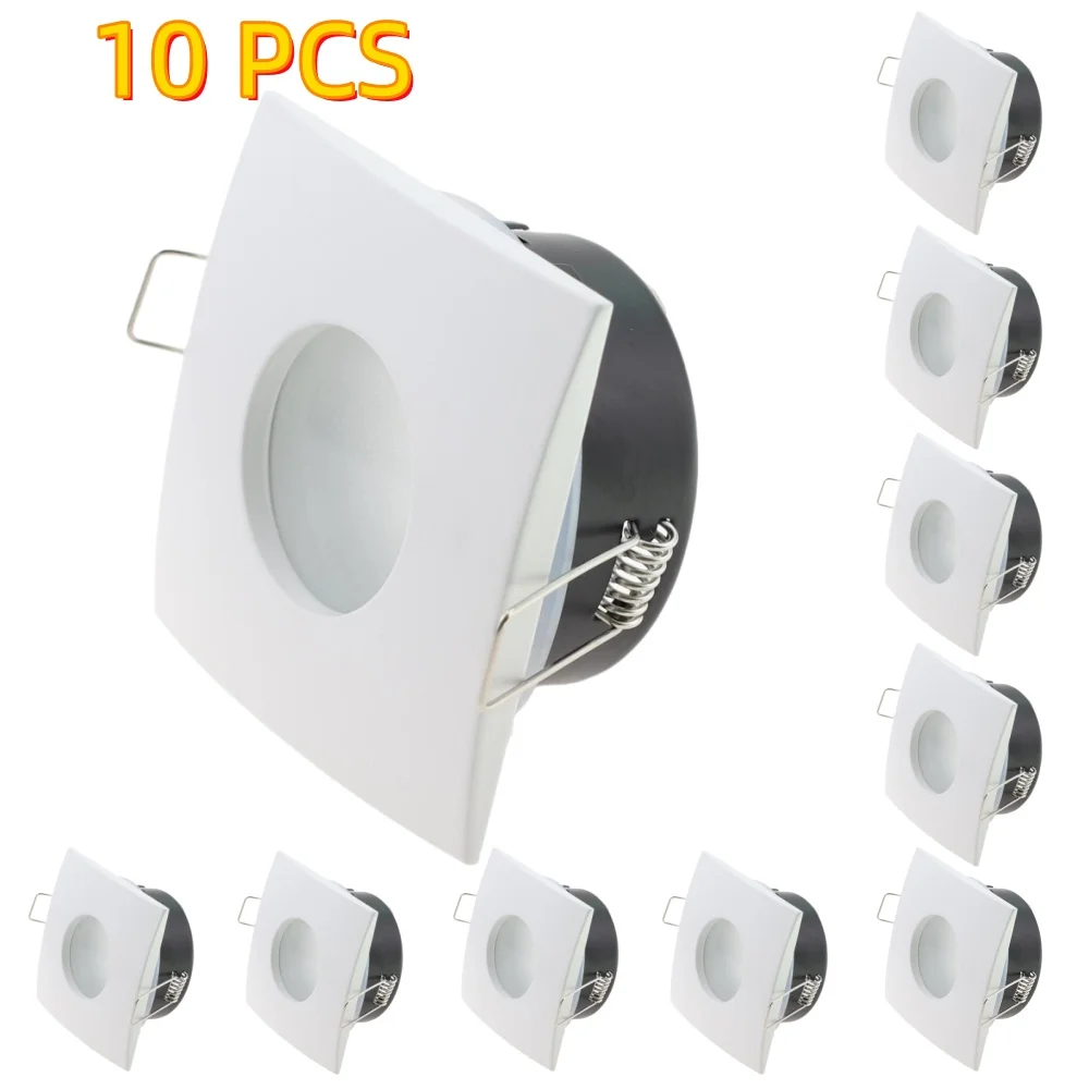 1/10PCS Recessed Ceiling Downlights Waterproof IP65 Spotlight Square Lamp Frame GU10 MR16 Bulb Holder Bathroom Spot Lighting
1/10PCS Recessed Ceiling Downlights Waterproof IP65 Spotlight Square Lamp Frame GU10 MR16 Bulb Holder Bathroom Spot Lighting