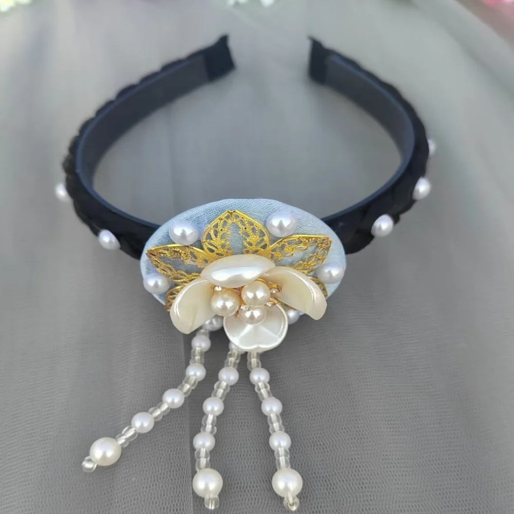 Tassels Korean Headband Beaded Retro Style Flower Headband Pearl Ethnic Style Hanbok Hairband Traditional Stage Dance
Tassels Korean Headband Beaded Retro Style Flower Headband Pearl Ethnic Style Hanbok Hairband Traditional Stage Dance