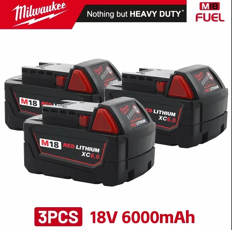100% Original Authentic Milwaukee M18 18V 6000mAh, rechargeable lithium-ion battery M18 48-11-1815 B6M12-18FC, tool battery 
100% Original Authentic Milwaukee M18 18V 6000mAh, rechargeable lithium-ion battery M18 48-11-1815 B6M12-18FC, tool battery