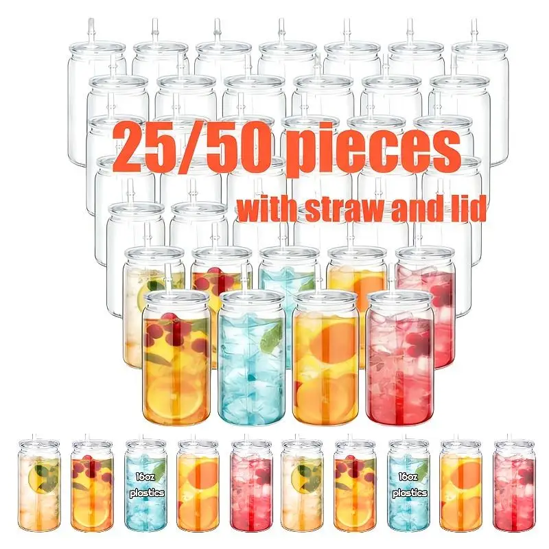 25/50pcs US Warehouse 16oz Acrylic Libby Cups with Lids & Straws, DIY UV DTF Logo for Halloween Christmas Teacher's Day
25/50pcs US Warehouse 16oz Acrylic Libby Cups with Lids & Straws, DIY UV DTF Logo for Halloween Christmas Teacher's Day