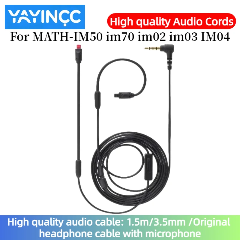 High quality audio cable For MATH-IM50 im70 im02 im03 IM04 Headset 3.5mm plug Original headphone cable with microphone
High quality audio cable For MATH-IM50 im70 im02 im03 IM04 Headset 3.5mm plug Original headphone cable with microphone