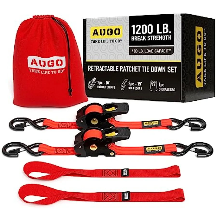 Retractable Ratchet Straps 2 Heavy Duty Ratchet Straps Self Retractable Tie Downs with Soft Loops and Storage Bag for Motorcycl
Retractable Ratchet Straps 2 Heavy Duty Ratchet Straps Self Retractable Tie Downs with Soft Loops and Storage Bag for Motorcycl