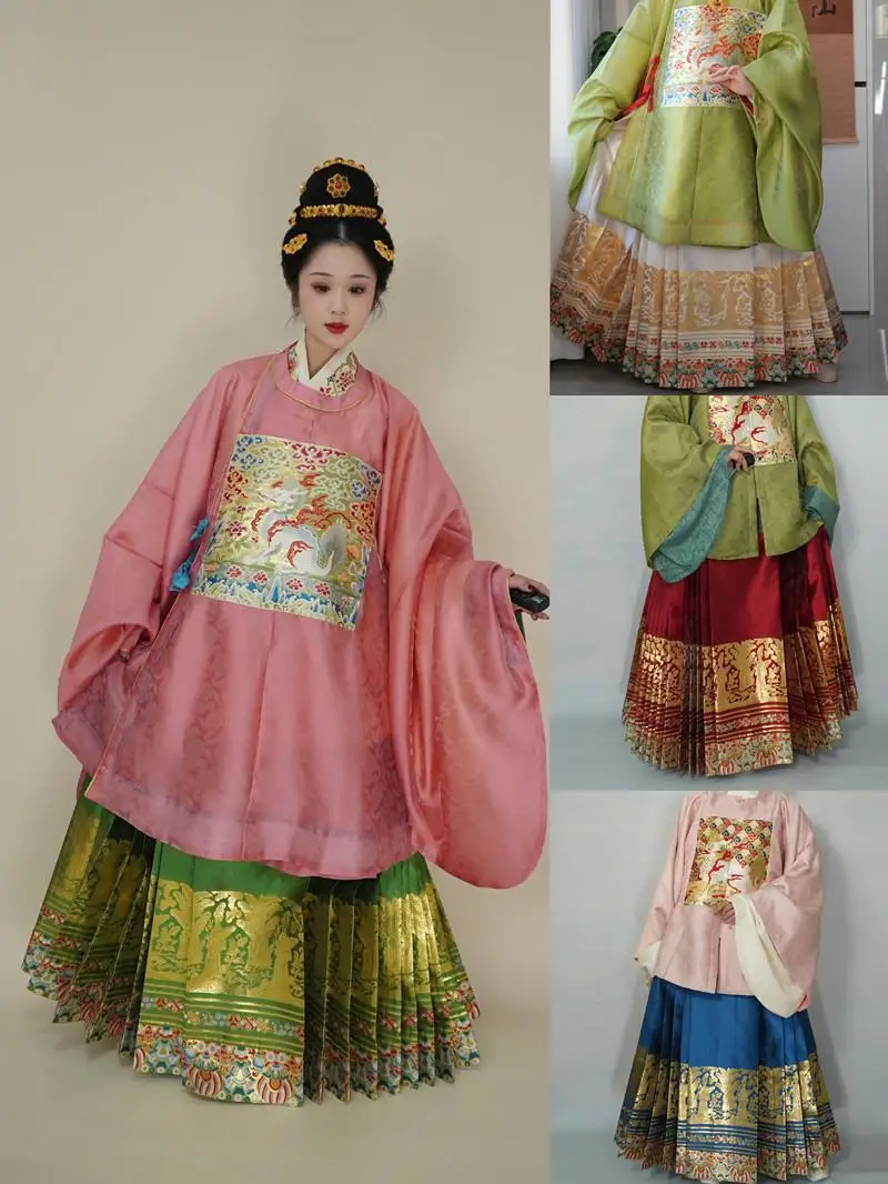 Юбка в стиле Ханьфу Banana Maid с цветочной вышивкой в стиле династии Мин, с элементами декора и узорами Цзинлу П...
Юбка в стиле Ханьфу Banana Maid с цветочной вышивкой в стиле династии Мин, с элементами декора и узорами Цзинлу П...