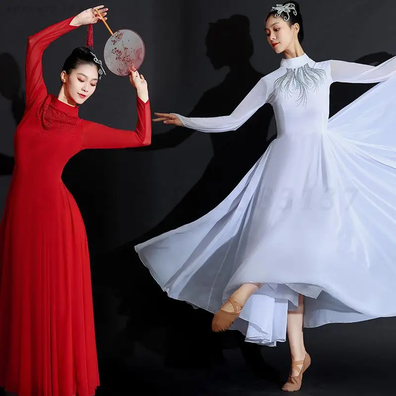 Adult White Chiffon 720 Degree Maxi Dress Stage Performance Modern Dance Dress Ballet Belly Dancewear Dress Performance Costume
Adult White Chiffon 720 Degree Maxi Dress Stage Performance Modern Dance Dress Ballet Belly Dancewear Dress Performance Costume