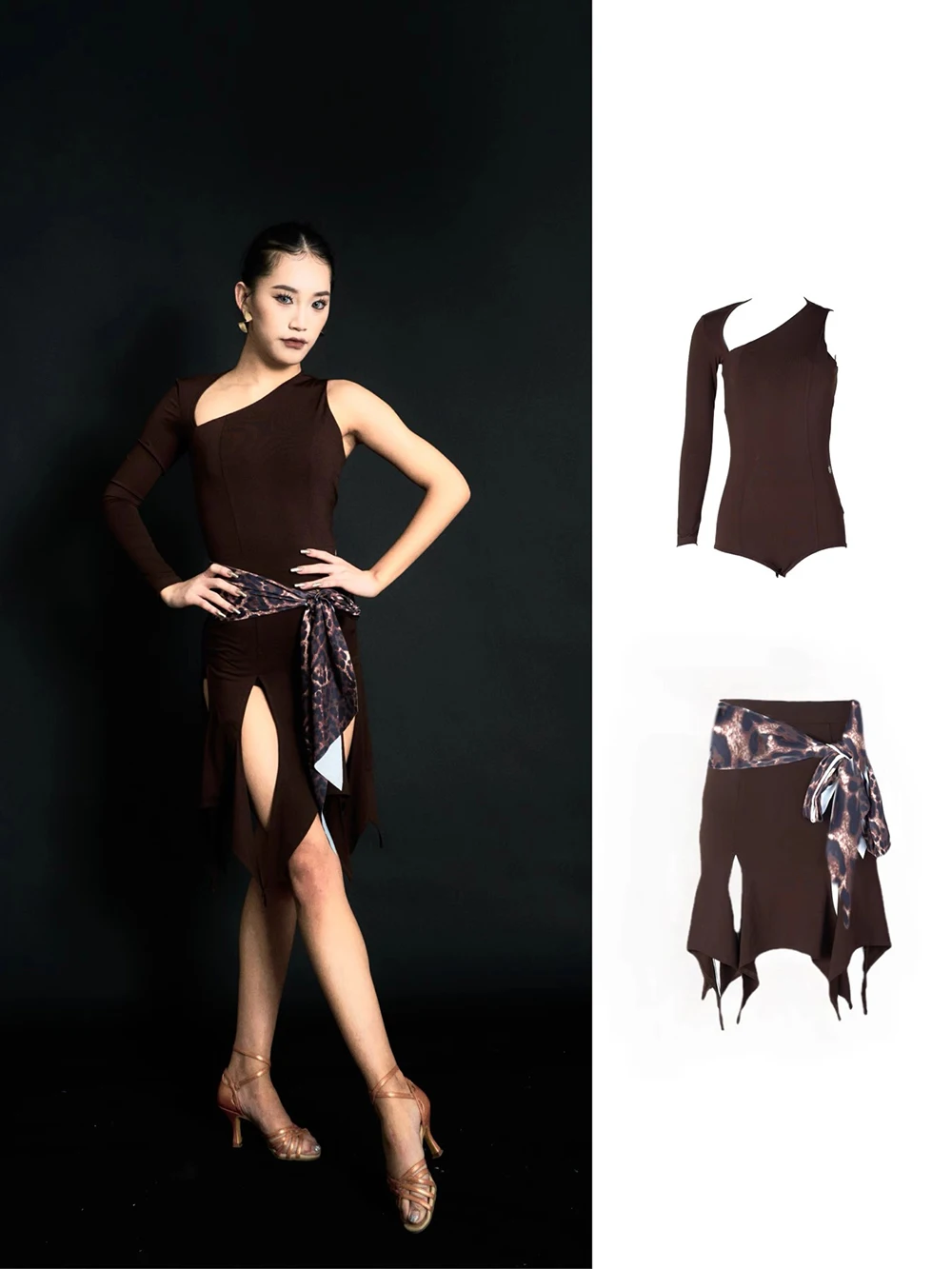 Latin Dance Costume Women's High-end Leopard Oblique Shoulder Strap Pieces Skirt Leopard Strap Tango Samba Performance Costume
Latin Dance Costume Women's High-end Leopard Oblique Shoulder Strap Pieces Skirt Leopard Strap Tango Samba Performance Costume