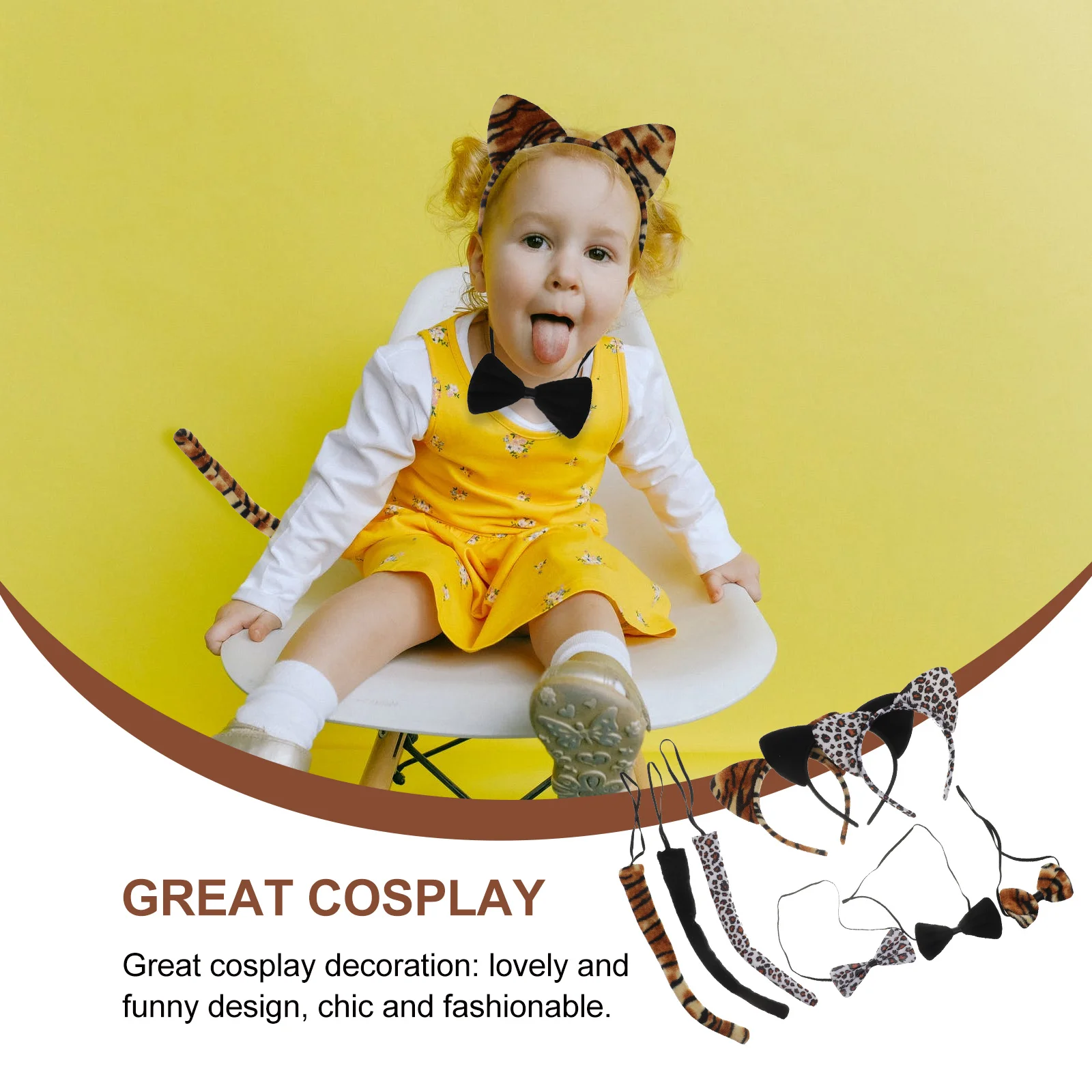 9pcs Animal Ears Headband Hair Band Bowtie Tail Costume Kids White Leopard Halloween Party Cosplay Accessories Hair
9pcs Animal Ears Headband Hair Band Bowtie Tail Costume Kids White Leopard Halloween Party Cosplay Accessories Hair